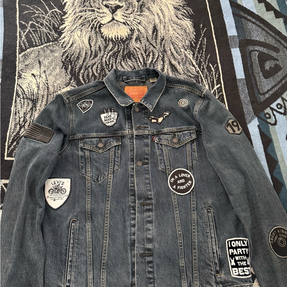 Levi's Limited Patchwork Dark Blue/Black/White Denim Jacket